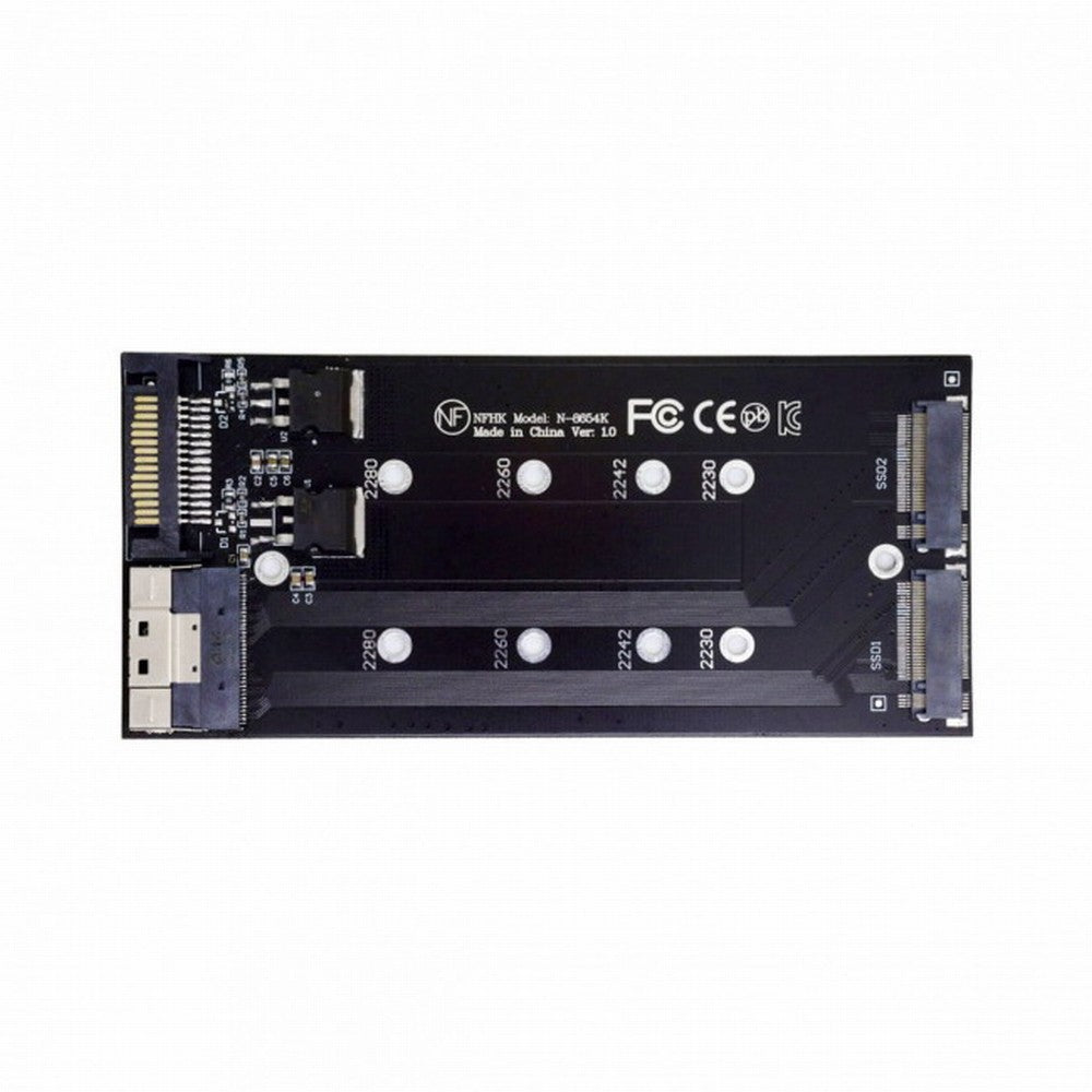 Chenyang Dual 2X NVME M.2 AHCI to PCIE Express 3.0 4.0 Slimline SFF-8654 8X Raid Card VROC Raid0 Hyper Adapter SA-014