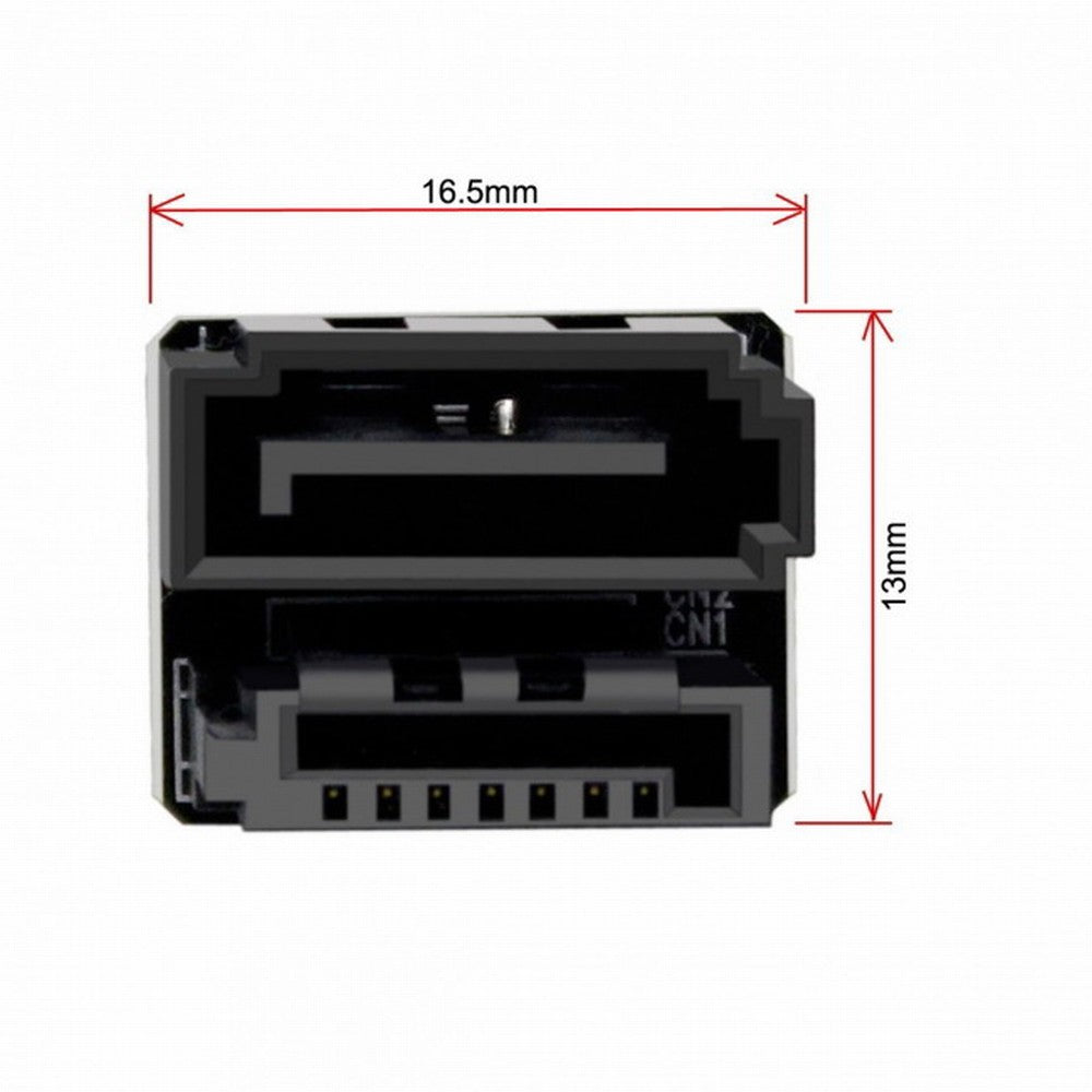 Chenyang Single SATA 7Pin Female to 7Pin Male 360 Degree Angled Adapter for Desktops SSD HDD Mainboard Motherboard SA-019