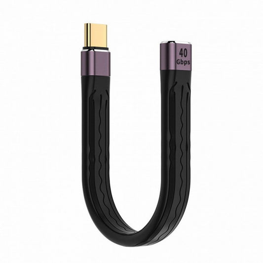 Chenyang USB4 Extension Cable 13cm Slim Flat Male to Female 40Gbps with 100W Charging and 8K@60Hz Compatible with Thunderbolt3/4 UC-040-0.13M