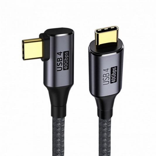 Chenyang Angled USB4 Cable 40Gbps with 100W Charging and 8K@60Hz 5K@60Hz USB4.0 Compatible with Thunderbolt3/4 CC-UC-076-RI