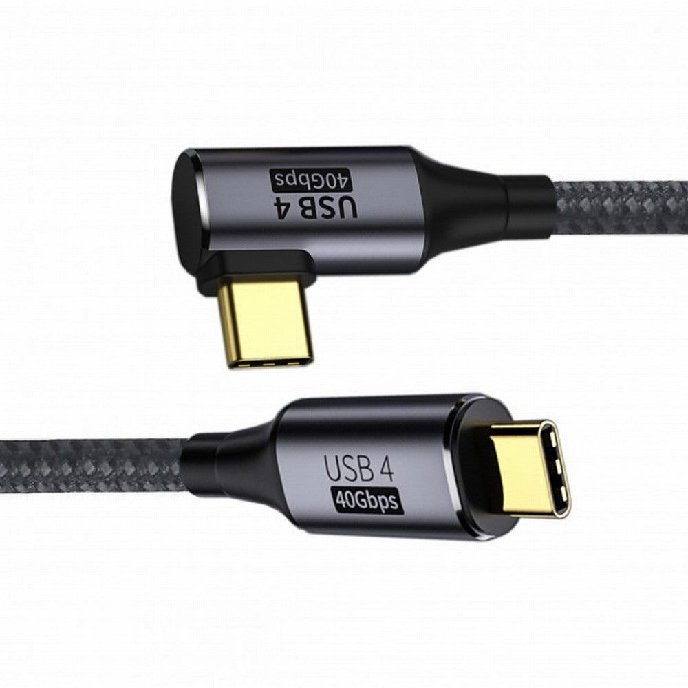 Chenyang Angled USB4 Cable 40Gbps with 100W Charging and 8K@60Hz 5K@60Hz USB4.0 Compatible with Thunderbolt3/4 CC-UC-076-RI