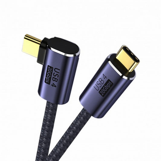 Chenyang Angled USB4 Cable 20Gbps with 100W Charging and 8K 5K@60Hz USB4.0 Compatible with Thunderbolt3/4 CC-UC-033-RI