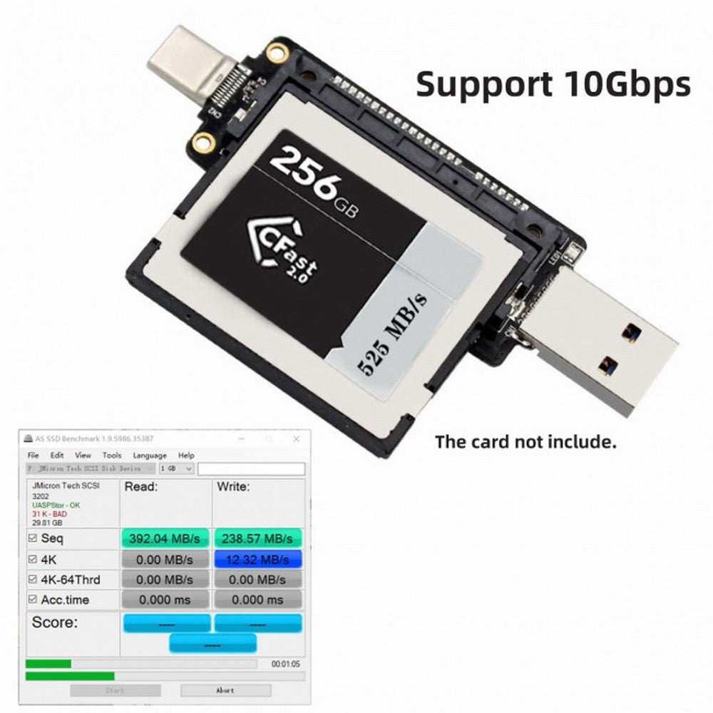 Chenyang USB-C USB3.0 Type-C to CFast 2.0 Card Adapter PCBA CFast Card Reader for Desktop Laptop U3-039