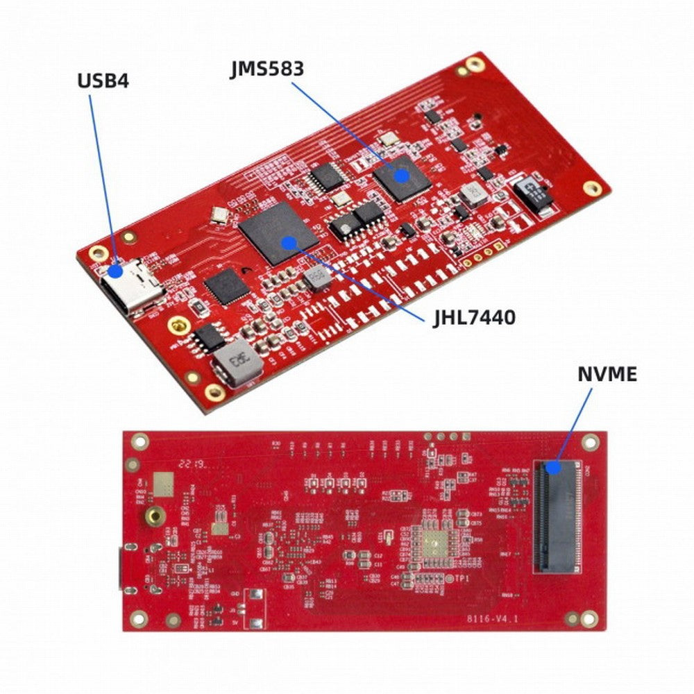 Chenyang Type-C USB4 40Gbps to PCI-E SSD Nvme NGFF M-key Convert Card Cable USB-C 10Gbps JHL7440 JMS583 UC-116-OD