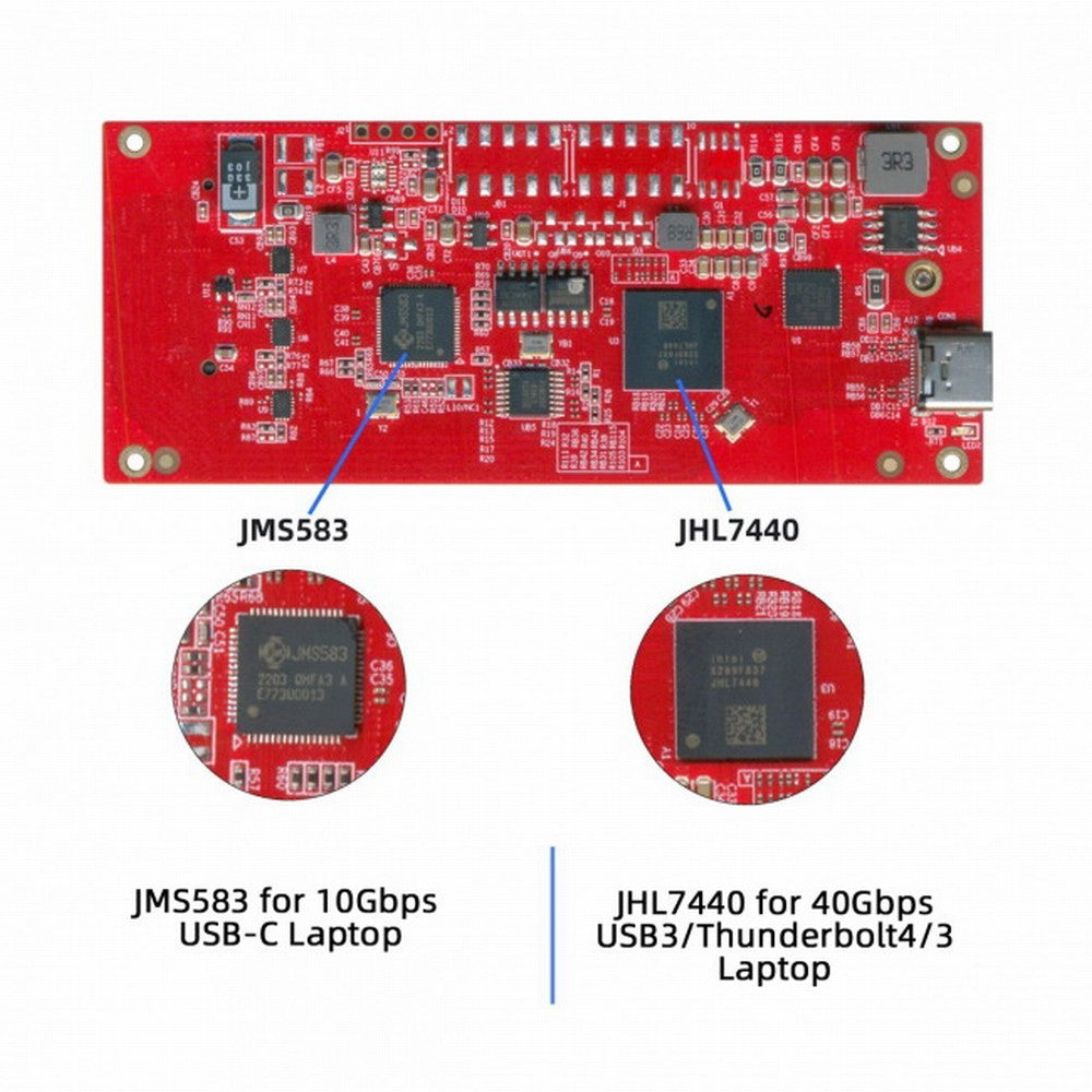 Chenyang Type-C USB4 40Gbps to PCI-E SSD Nvme NGFF M-key Convert Card Cable USB-C 10Gbps JHL7440 JMS583 UC-116-OD