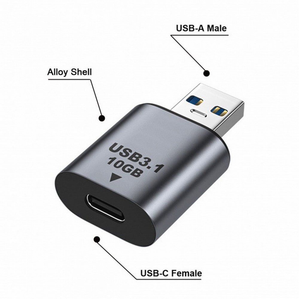 Chenyang USB-C USB 3.1 Type C Female to USB 3.0 A Male Data Adapter 10Gbps Data Power for Laptop Tablet Phone UC-082-AMCF