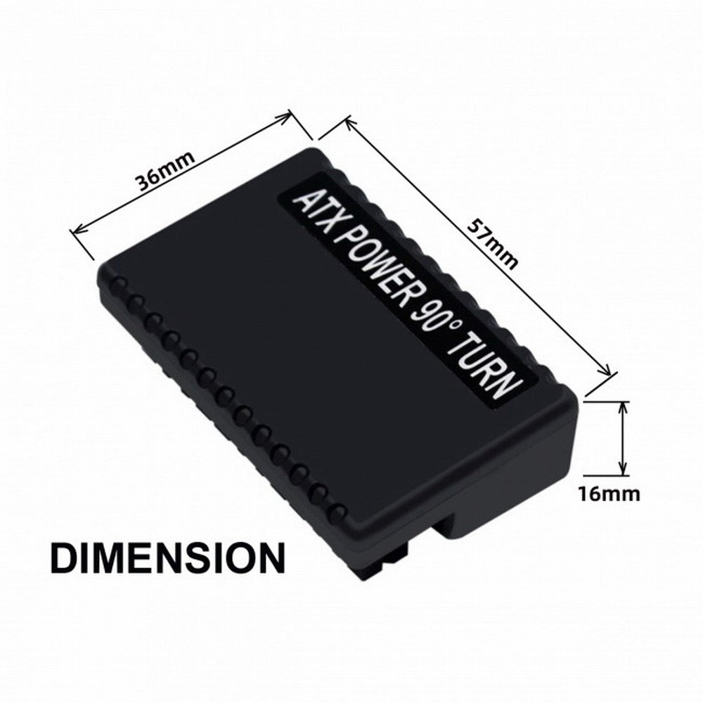 Chenyang Overmold ATX 24Pin Female to 24pin Male 90 Degree Power Adapter Mainboard Motherboard for Desktops PC Supply PW-017