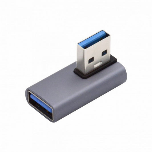 Chenyang 10Gbps USB3.0 Male to Female Extension Power Data Video Adapter Low Profile 90 Degree Left Angled Type U3-018-LP