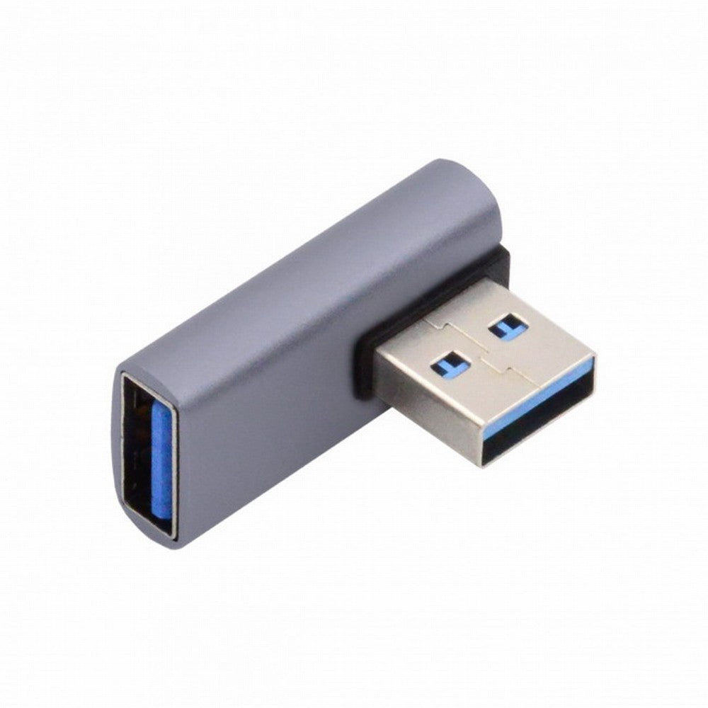 Chenyang 10Gbps USB3.0 Male to Female Extension Power Data Video Adapter Low Profile 90 Degree Left Angled Type U3-018-LP