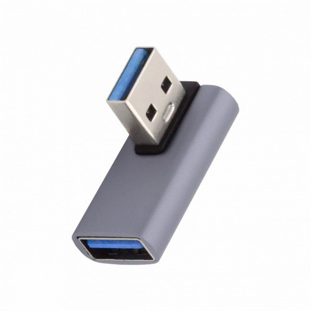 Chenyang 10Gbps USB3.0 Male to Female Extension Power Data Video Adapter Low Profile 90 Degree Left Angled Type U3-018-LP