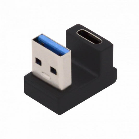 Chenyang USB-C Type C Female Opposite U Shape Back Angled to USB 3.0 A Male Data Adapter for Laptop Desktop UC-067-OS