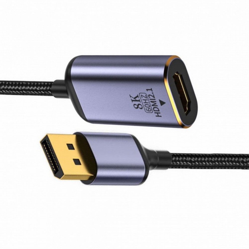 Chenyang DisplayPort 1.4 Source to HDMI 2.0 Display 8K 60hz UHD 4K DP to HDMI Female Monitor Adapter Cable DP-056-DPF