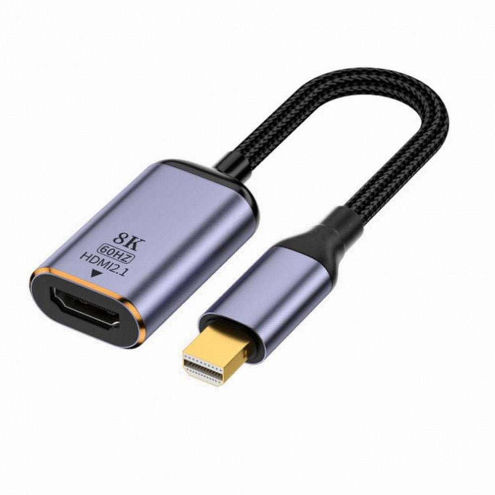 Chenyang Mini DisplayPort 1.4 Source to HDMI 2.0 Display 8K 60hz UHD 4K MINI-DP to HDMI Female Monitor Adapter Cable DP-056-MDP