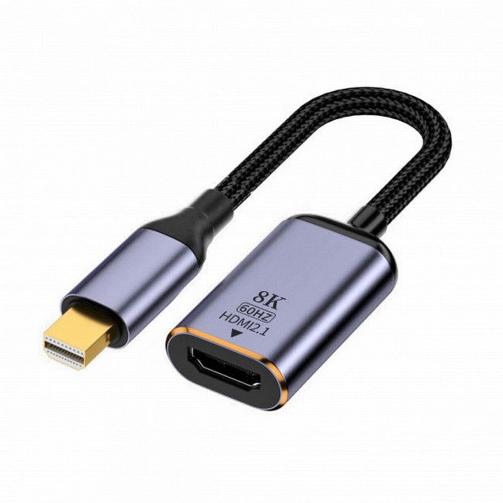 Chenyang Mini DisplayPort 1.4 Source to HDMI 2.0 Display 8K 60hz UHD 4K MINI-DP to HDMI Female Monitor Adapter Cable DP-056-MDP