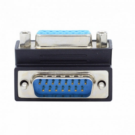 Chenyang Up 90 Degree Angled DSUB D-subminiature 15pin Male to Female Extension Adapter DB Connector DB-003-UP