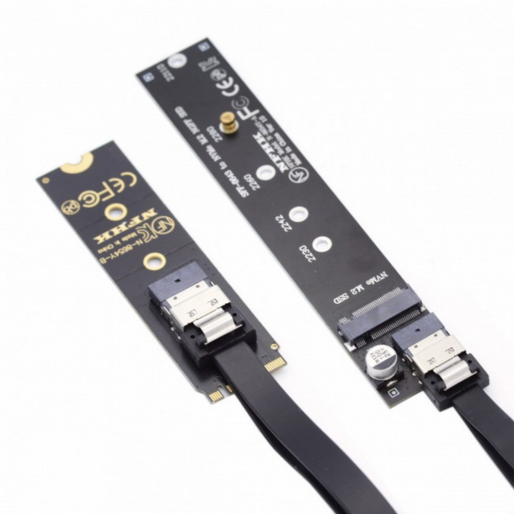 Chenyang NGFF M-Key NVME Male to Female Extension Cable 40cm with SFF-8654 Connector for Mainboard SSD 2280/22110 SA-040+SF-100