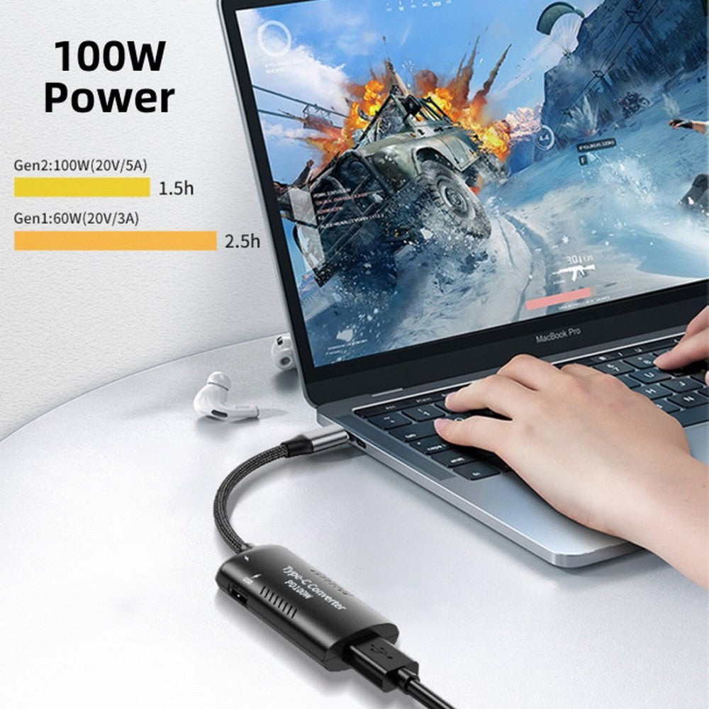 Chenyang Rectangle Power Thinpad X1 Input to 100W Dual Type C USB-C and Type-A Output PD Emulator Trigger Charge Cable UC-121-1145MM