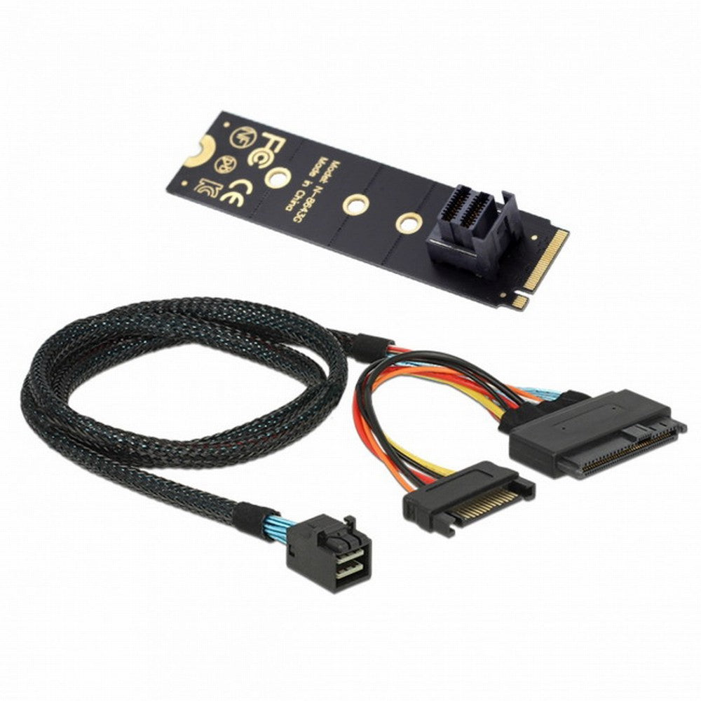 Chenyang 22X80mm 2280 M.2 SFF-8643 Card and U.2 U2 SFF-8639 NVME PCIe SSD Cable PCI-E 3.0 4.0 for Mainboard SSD SF-093+SF-094-BK