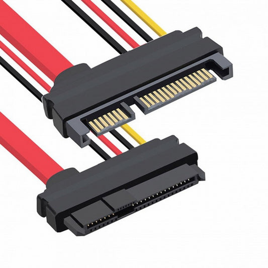 Chenyang SFF-8482 SAS 29 Pin to SATA 22Pin Hard Disk Drive Raid Extension Cable with 15 Pin SATA Power Port SF-008