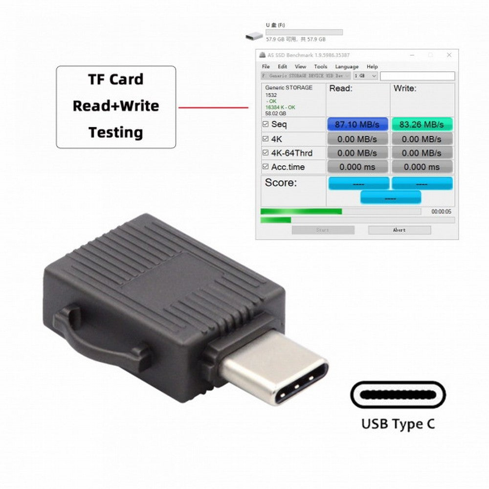 Chenyang 5Gbps USB 3.0 Type C USB-C to Micro SD SDXC TF Card Reader Adapter for Laptop Tablet Phone UC-137