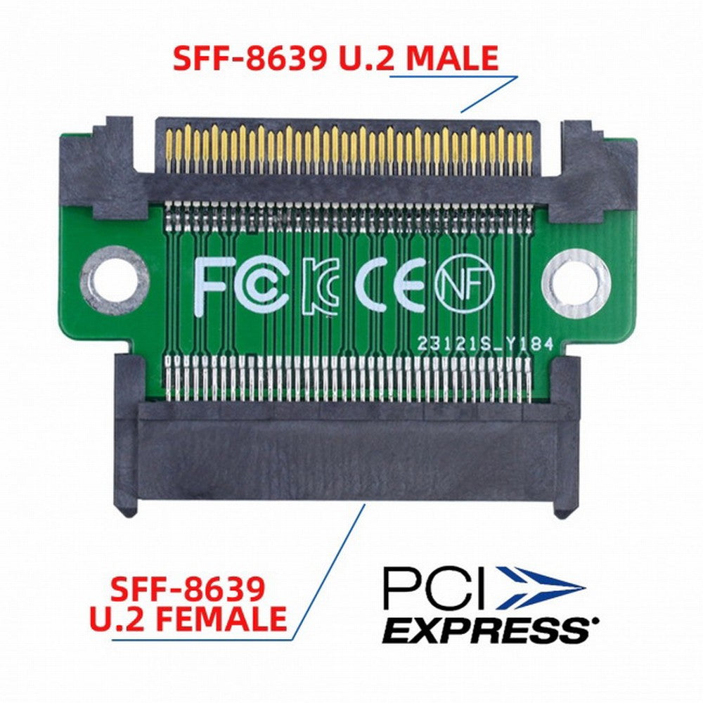 Chenyang U.2 U2 SFF-8639 NVME PCIe 4.0 SSD Adapter Male to Female Extension 68pin PCI Express PCBA SF-027