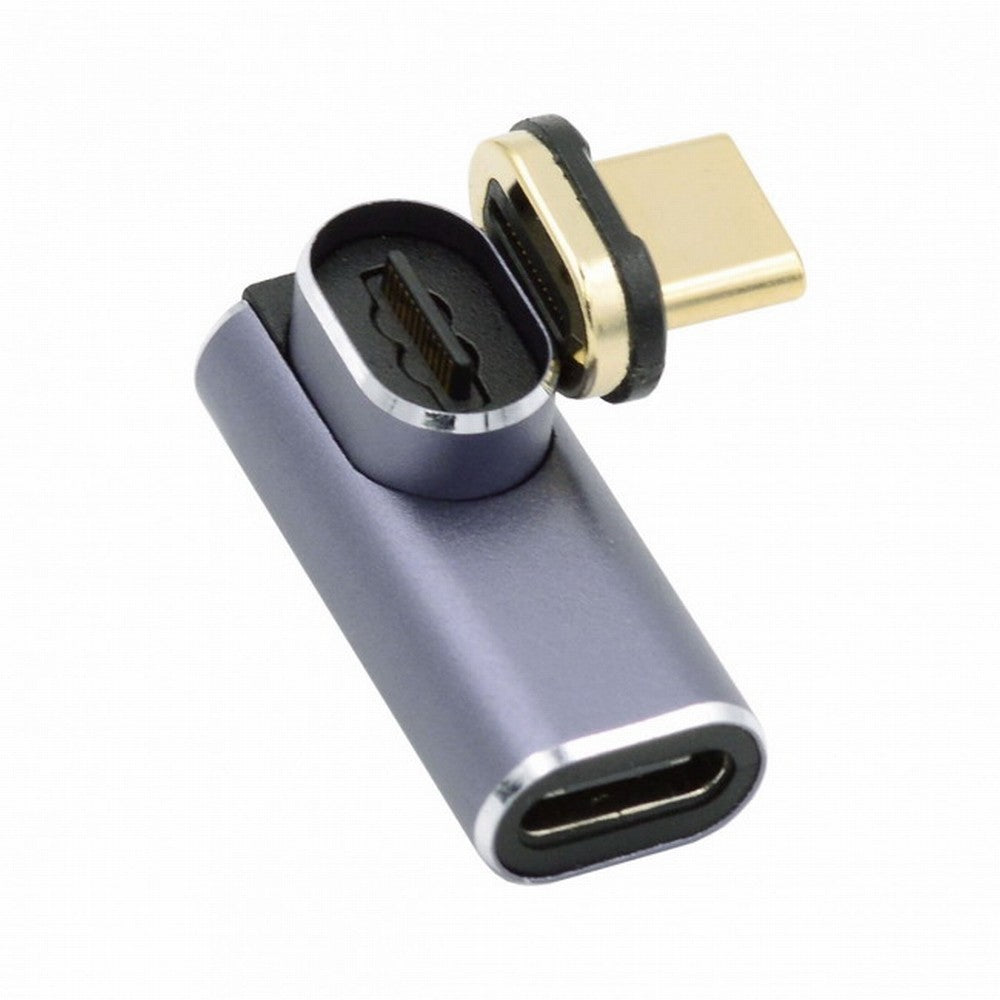 Chenyang Magnetic Connector USB4 140W 40Gbps USB4 Type C Male to Female Low Profile Right Angled Power Data 8K Video Adapter for Laptop Phone UC-062-LP