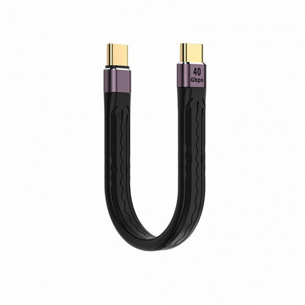 Chenyang Type-C USB-C Male to Male USB4 40Gbps 100W 8K Flat Slim FPC Data Cable 13cm for Laptop Phone UC-002-0.13M