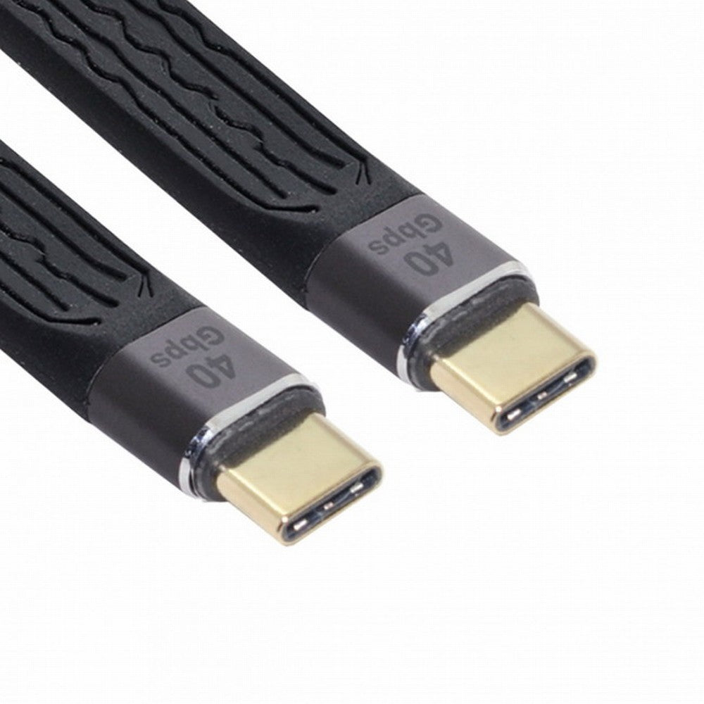 Chenyang Type-C USB-C Male to Male USB4 40Gbps 100W 8K Flat Slim FPC Data Cable 13cm for Laptop Phone UC-002-0.13M