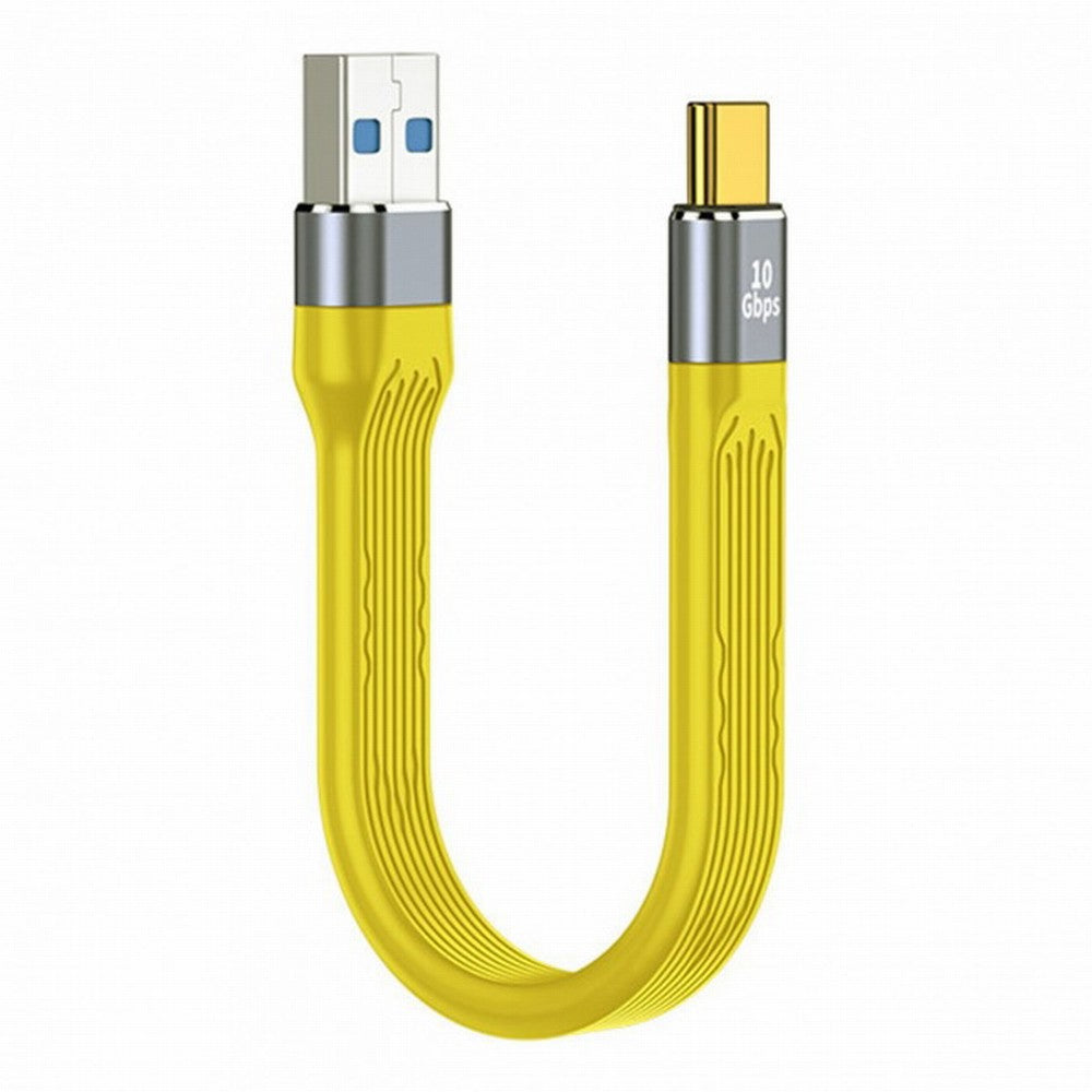 Chenyang Yellow 10Gbps USB 3.1 Type C Male to USB3.0 Type A Male Flat Slim FPC Data Cable for Laptop Phone UC-036-0.13Y