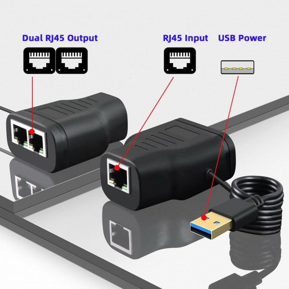 Chenyang 100Mbps STP UTP RJ45 8P8C Plug To Dual RJ45 HUB Splitter Network Ethernet Switcher Adapter UT-015