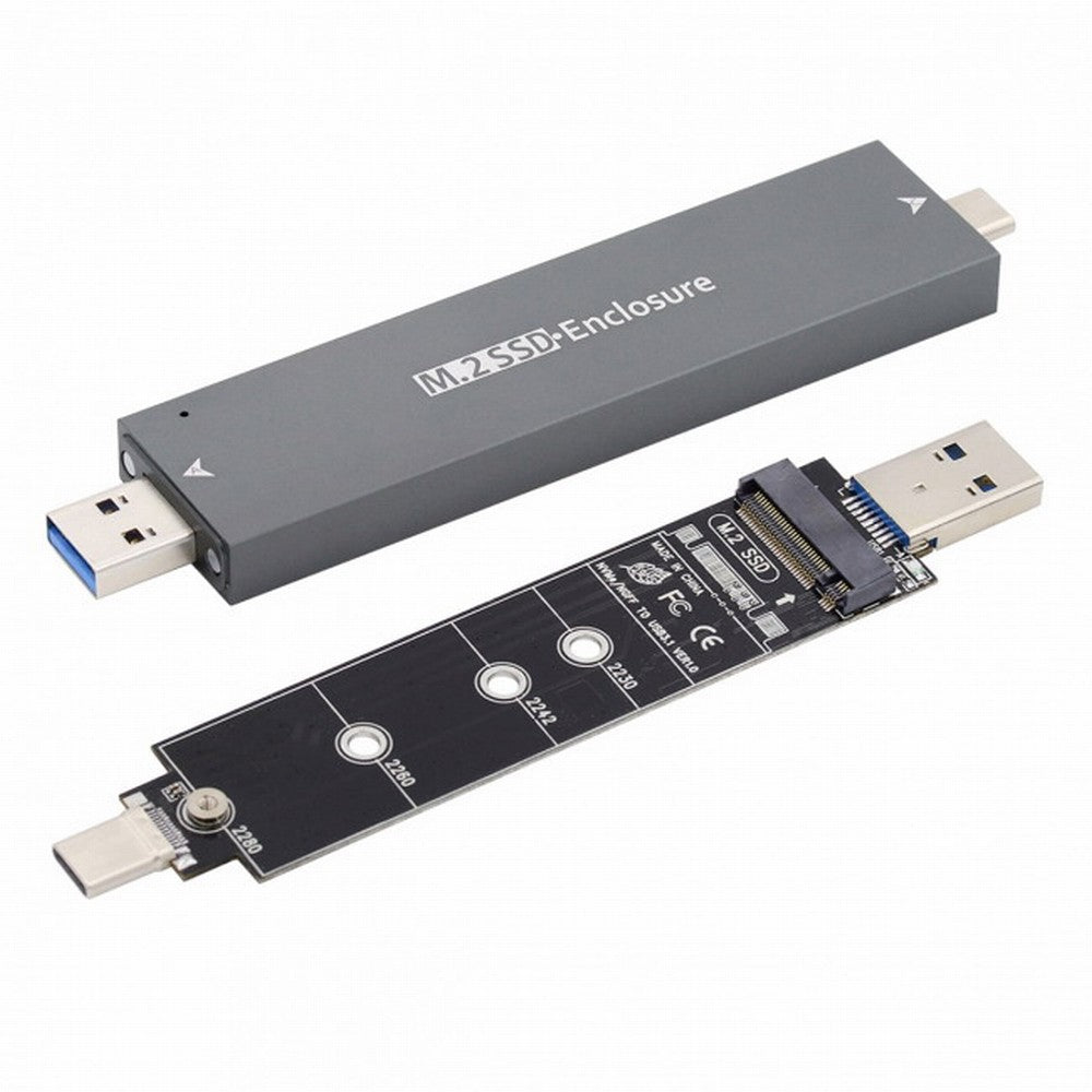 Chenyang Combo Type-C USB3.0 to NVME M-key M.2 NGFF SATA SSD PCBA Case 2280/2242/2230mm Adapter RTL9210B Chipset UC-057-2280MM