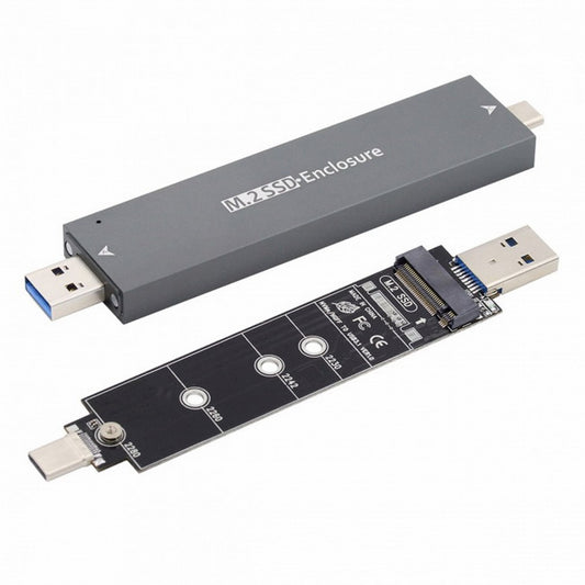 Chenyang Combo Type-C USB3.0 to NVME M-key M.2 NGFF SATA SSD PCBA Case 2280/2242/2230mm Adapter RTL9210B Chipset UC-057-2280MM