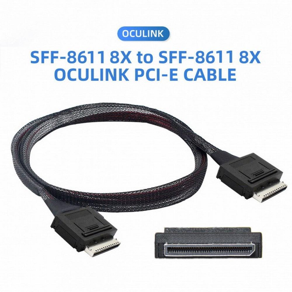 Chenyang OCuLink PCIe PCI-Express SFF-8611 8x 8-Lane to OCuLink SFF-8611 8x SSD Data Active Cable 50cm SF-049