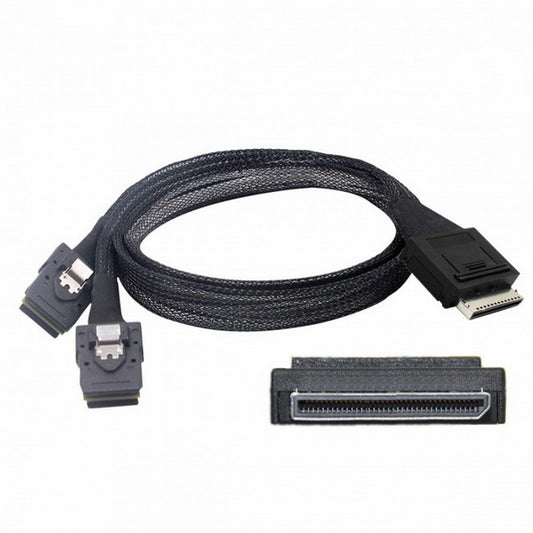 Chenyang OCuLink PCIe PCI-Express SFF-8611 8x 8-Lane to Dual SFF-8087 4x SSD Data Active Cable 50cm SF-050