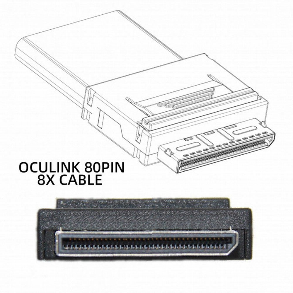 Chenyang OCuLink PCIe PCI-Express SFF-8611 8x 8-Lane to OCuLink SFF-8611 8x SSD Data Active Cable 50cm SF-049