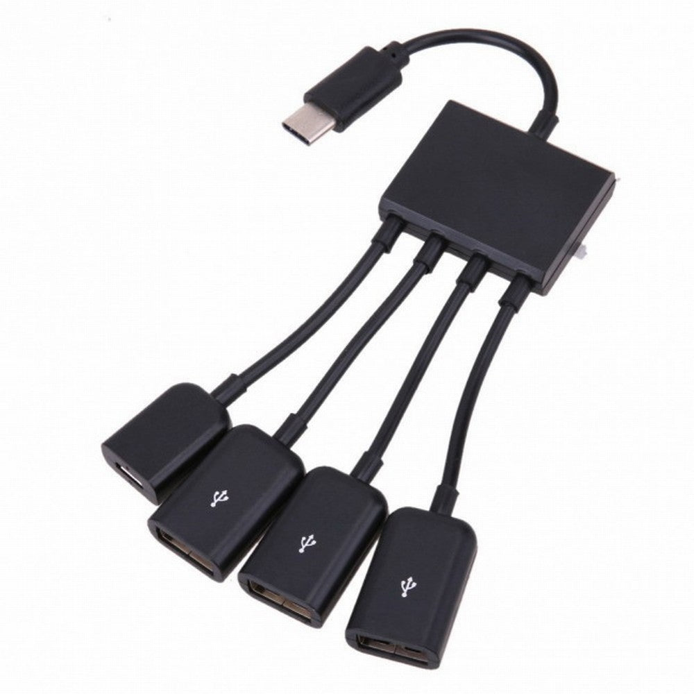 Chenyang Micro USB Host OTG 3 Port Hub Adapter Cable with Power for Galaxy S5 i9600 Note3 N9000 Cell Phone Tablet U2-030