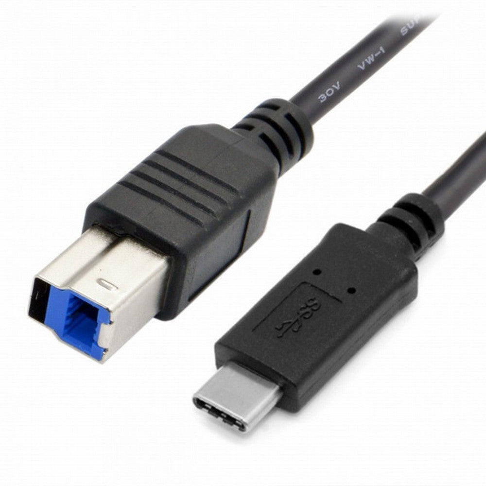 Chenyang USB-C USB 3.1 Type C Male Connector to USB Standard B Male Data Cable for Mac Laptop Black UC-115-BK