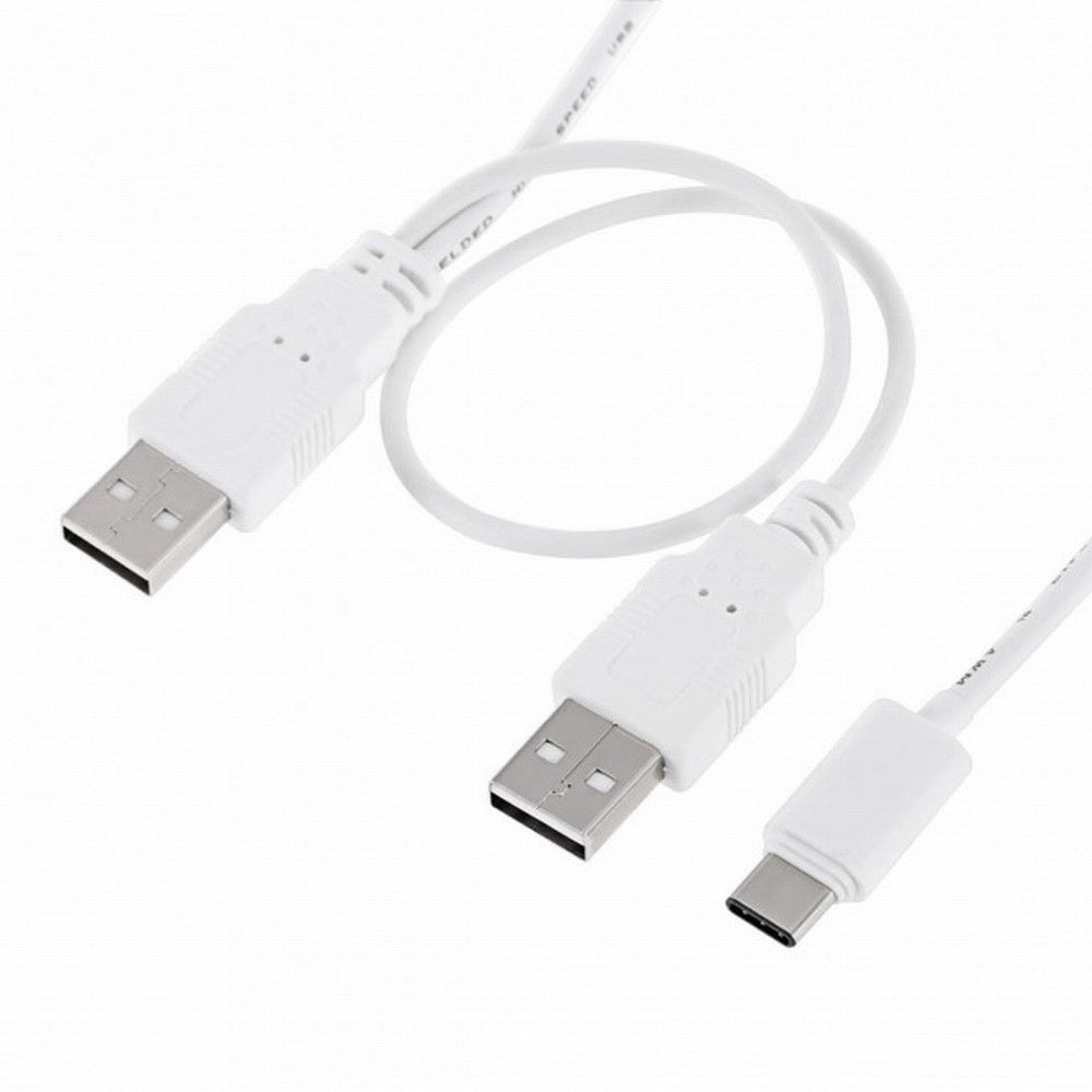 Chenyang USB 3.1 Type C USB-C to Dual A Male Extra Power Data Y Cable for Cell Phone Hard Disk UC-073