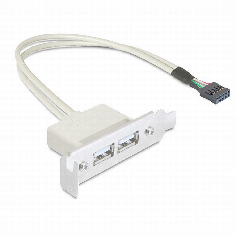 Chenyang Low Profile 8cm Height USB 2.0 Female Back panel to Motherboard 9pin cable with PCI bracket 30cm U2-062