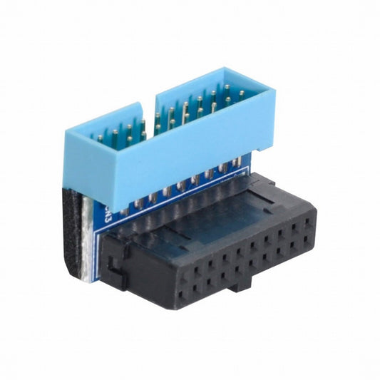 Chenyang Up Angled USB 3.0 20Pin 19Pin Male to Female Extension Adapter 90 Degree for Motherboard Mainboard U3-053-UP