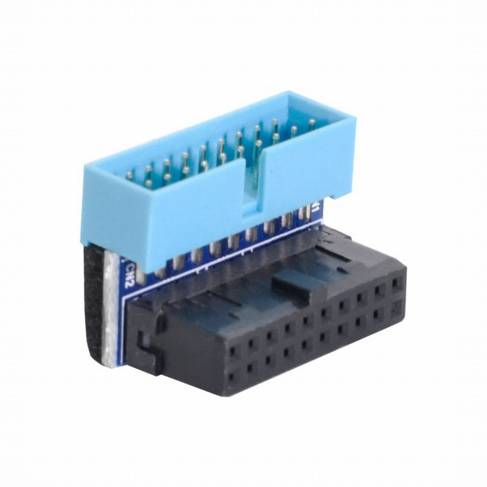 Chenyang Down Angled USB 3.0 20Pin 19Pin Male to Female Extension Adapter 90 Degree for Motherboard Mainboard U3-053-DN