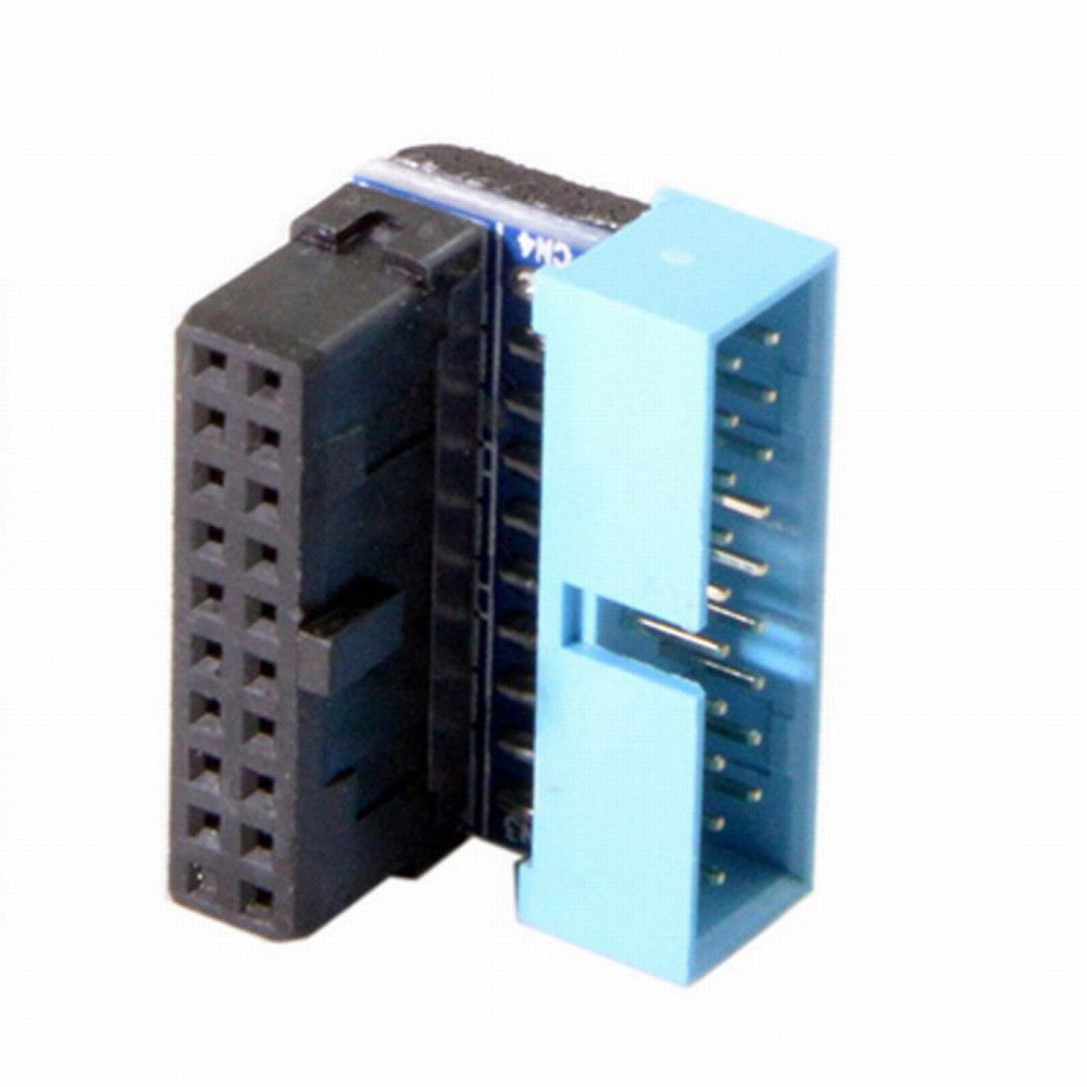 Chenyang Down Angled USB 3.0 20Pin 19Pin Male to Female Extension Adapter 90 Degree for Motherboard Mainboard U3-053-DN