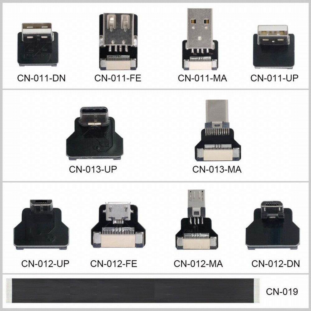 Chenyang CYFPVUSB USB2.0 Male 90 Degree Up Angled Type-A Connector Socket for FPV HDTV Multicopter Aerial Photography CN-011-UP