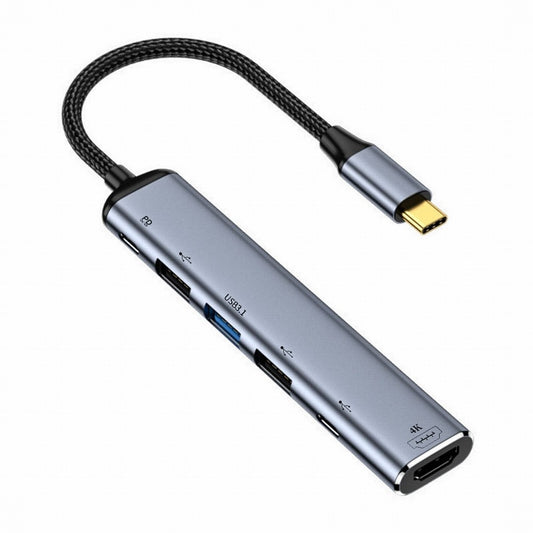 Chenyang USB-C Type C to HDMI 4K Dual USB 3.0 HUB Converter HDTV Multiport Adapter 60hz with Female 100W PD Power Port UC-027-Y004