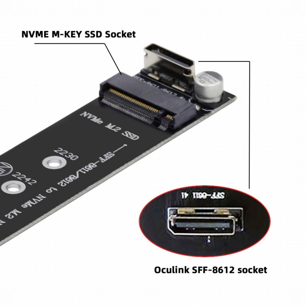 Chenyang Oculink SFF-8612 SFF-8611 to M.2 Kit NGFF M-Key to NVME PCIe SSD 2280 22110mm Adapter for Mainboard SF-046