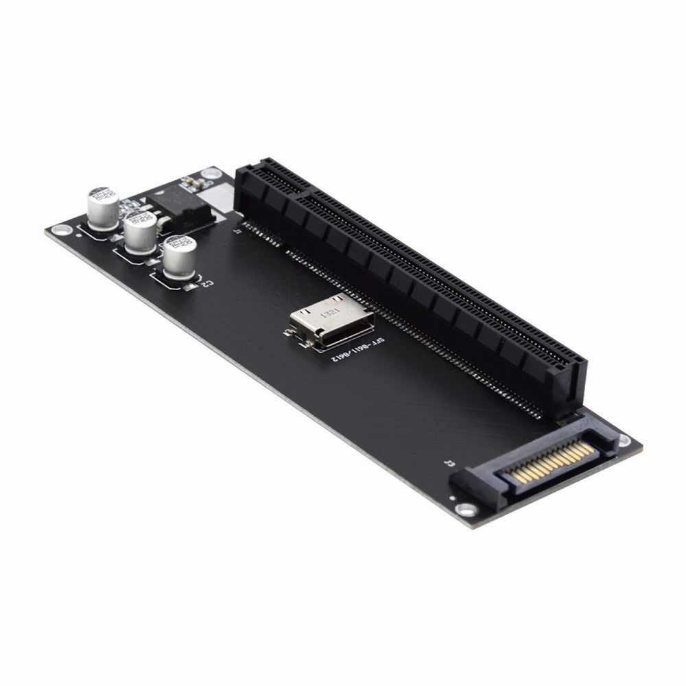 Chenyang Oculink SFF-8612 SFF-8611 to PCIE PCI-Express 16x 4x Adapter with SATA Power Port for Mainboard Graphics Card SF-056