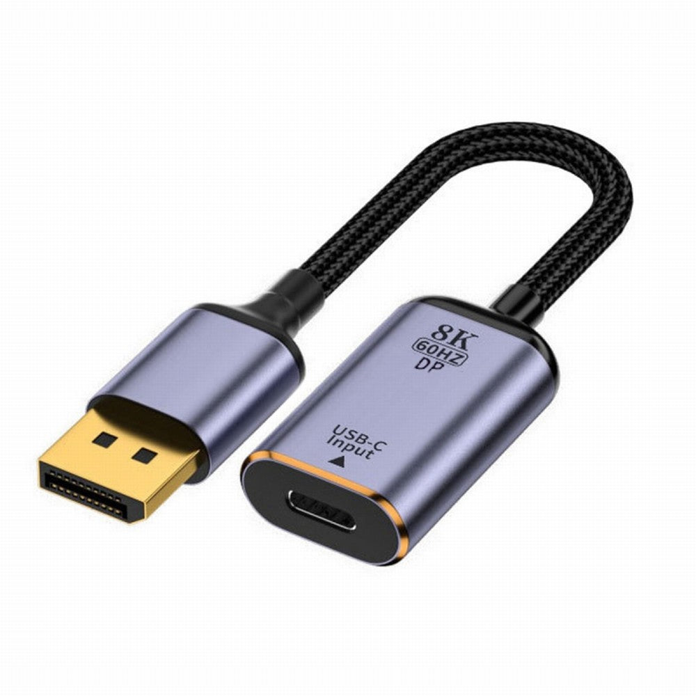 Chenyang USB-C Type C Female Source to Displayport DP 1.4 Sink HDTV Cable 8K@60hz 4K@120hz for Tablet Phone Laptop UC-038-D8K