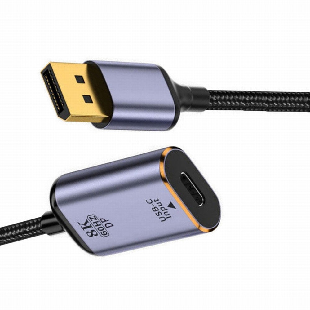 Chenyang USB-C Type C Female Source to Displayport DP 1.4 Sink HDTV Cable 8K@60hz 4K@120hz for Tablet Phone Laptop UC-038-D8K