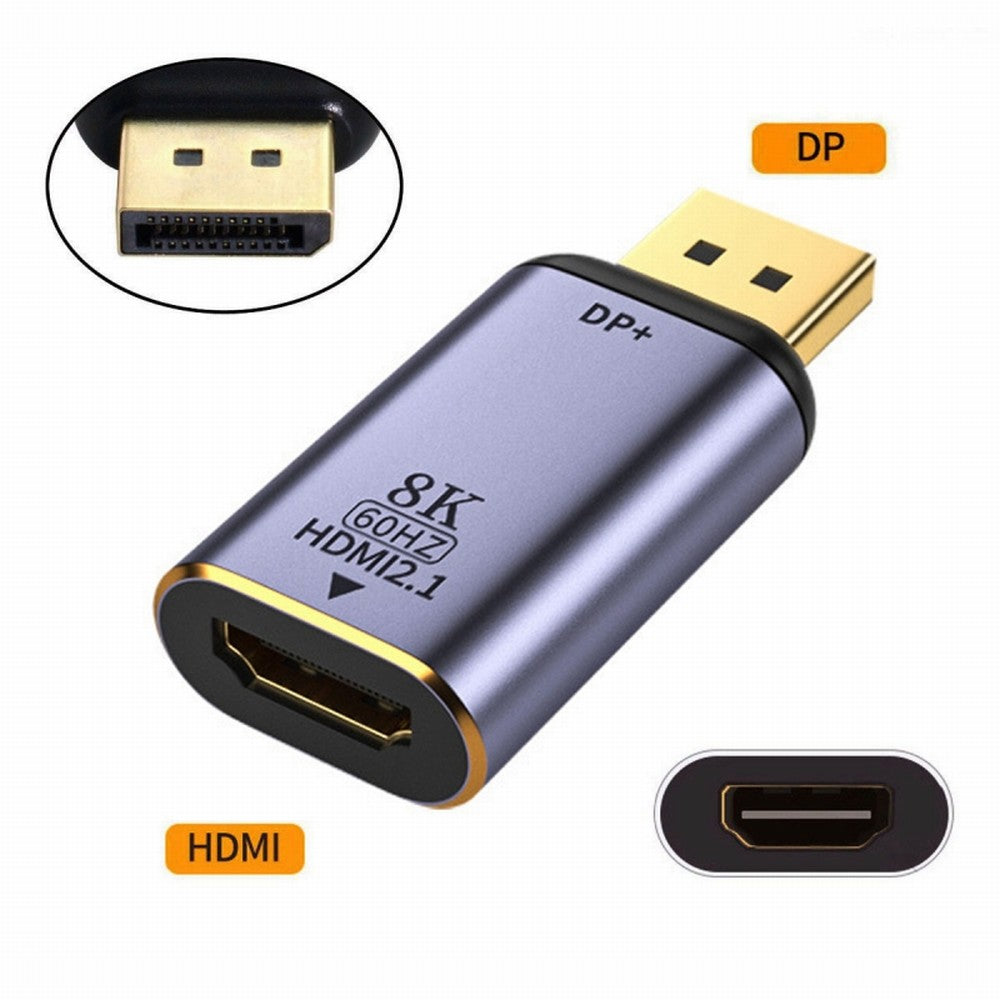 Chenyang DisplayPort 1.4 Source to HDMI 2.0 Display 8K 60hz UHD 4K DP to HDMI Male Monitor Adapter Connector DP-055-DPF