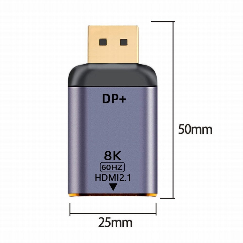 Chenyang DisplayPort 1.4 Source to HDMI 2.0 Display 8K 60hz UHD 4K DP to HDMI Male Monitor Adapter Connector DP-055-DPF